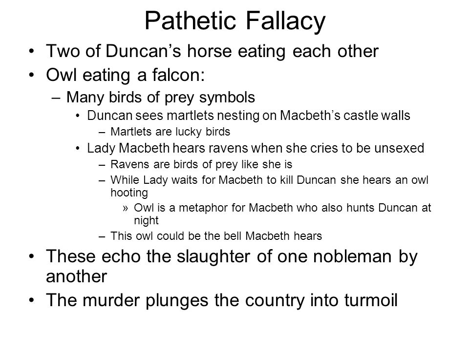 Logical and Pathetic Fallacies